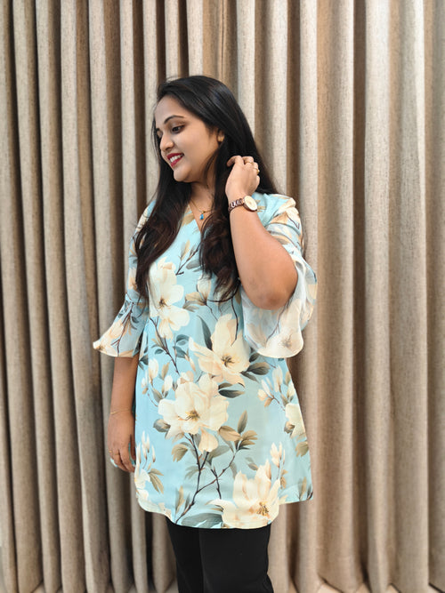 Georgette Floral Print Tunic
