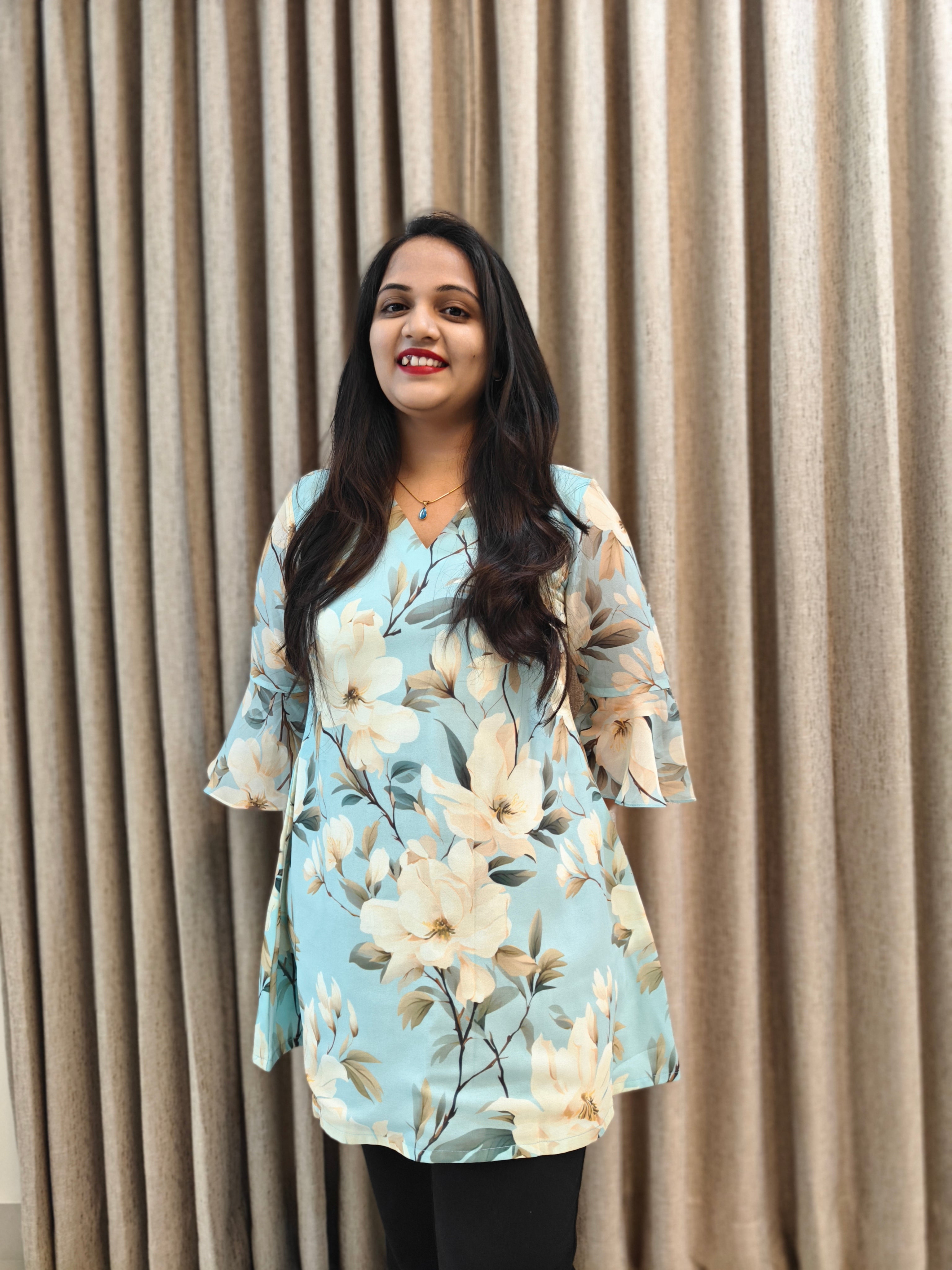 Georgette Floral Print Tunic