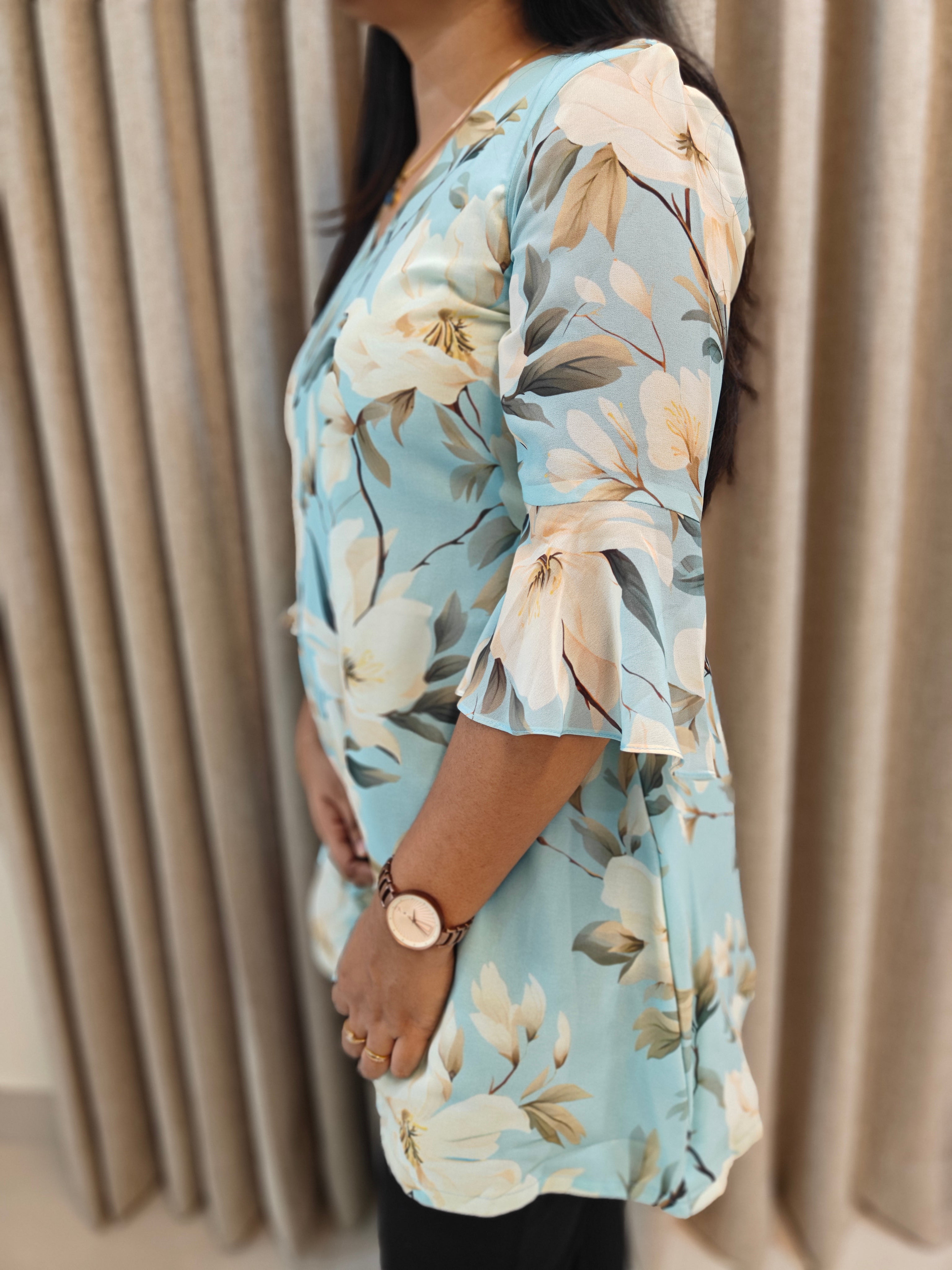 Georgette Floral Print Tunic