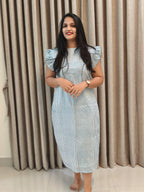 Handblock Print Cotton A-Line Frock