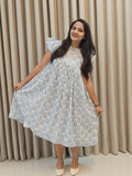 Premium Mul Cotton Handblock Frock - Casual Wear