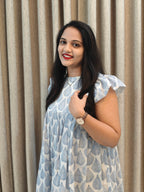 Premium Mul Cotton Handblock Frock - Casual Wear