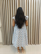 Premium Mul Cotton Handblock Frock - Casual Wear