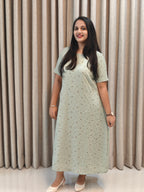 Pure Georgette A-Line Frock - Graceful Everyday Style
