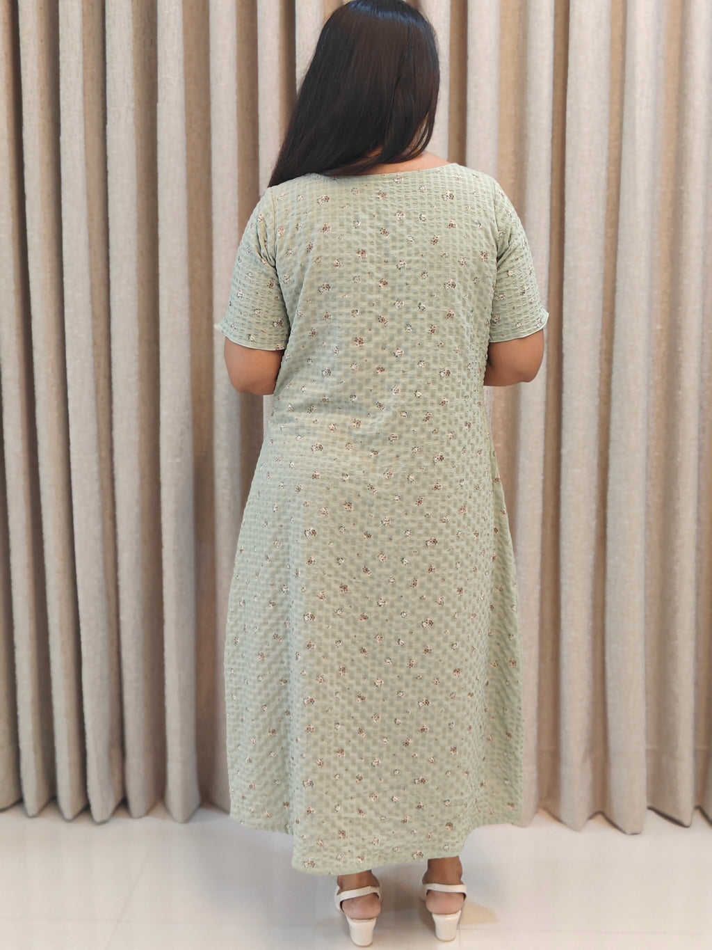 Pure Georgette A-Line Frock - Graceful Everyday Style