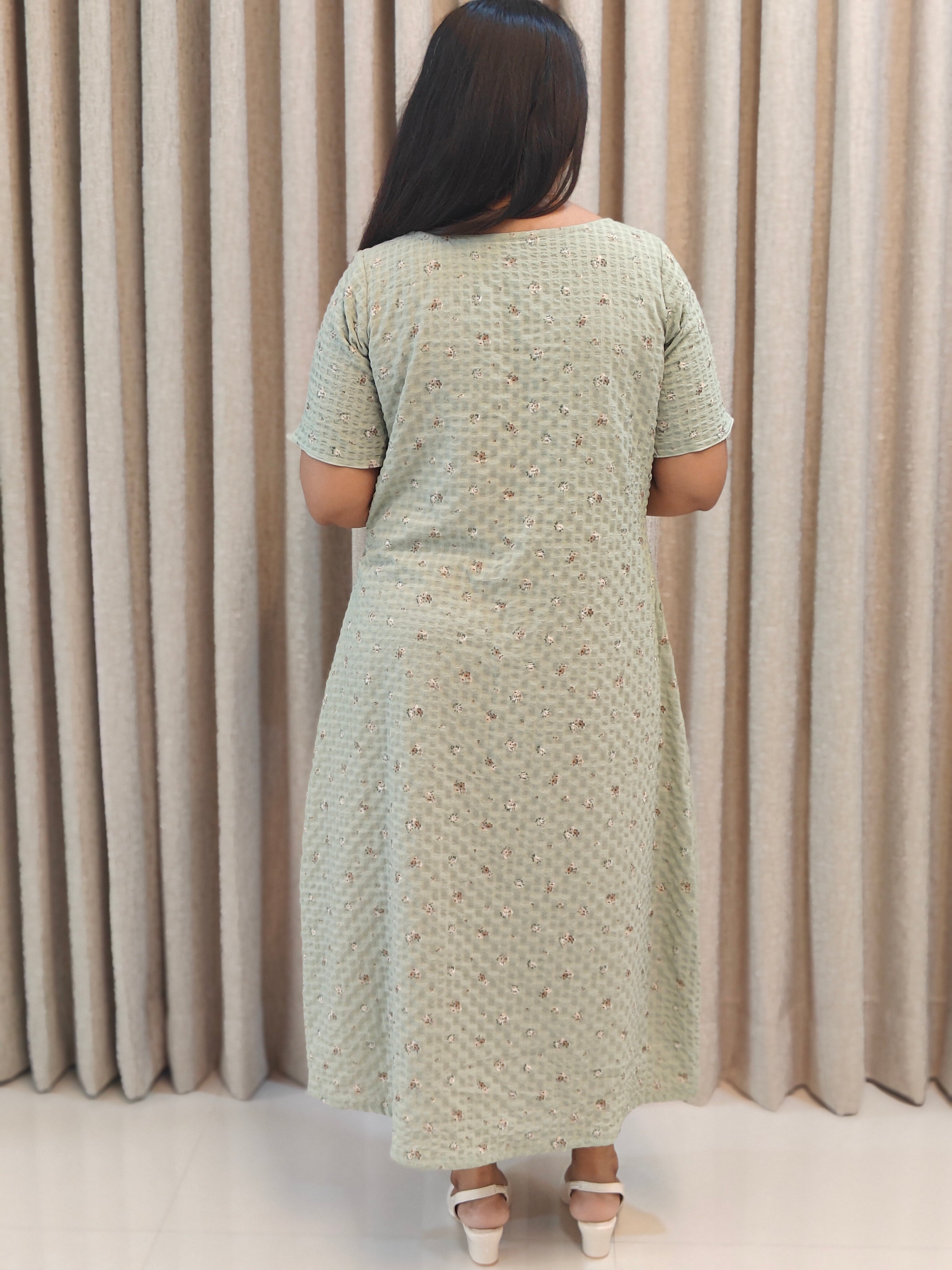 Pure Georgette A-Line Frock - Graceful Everyday Style