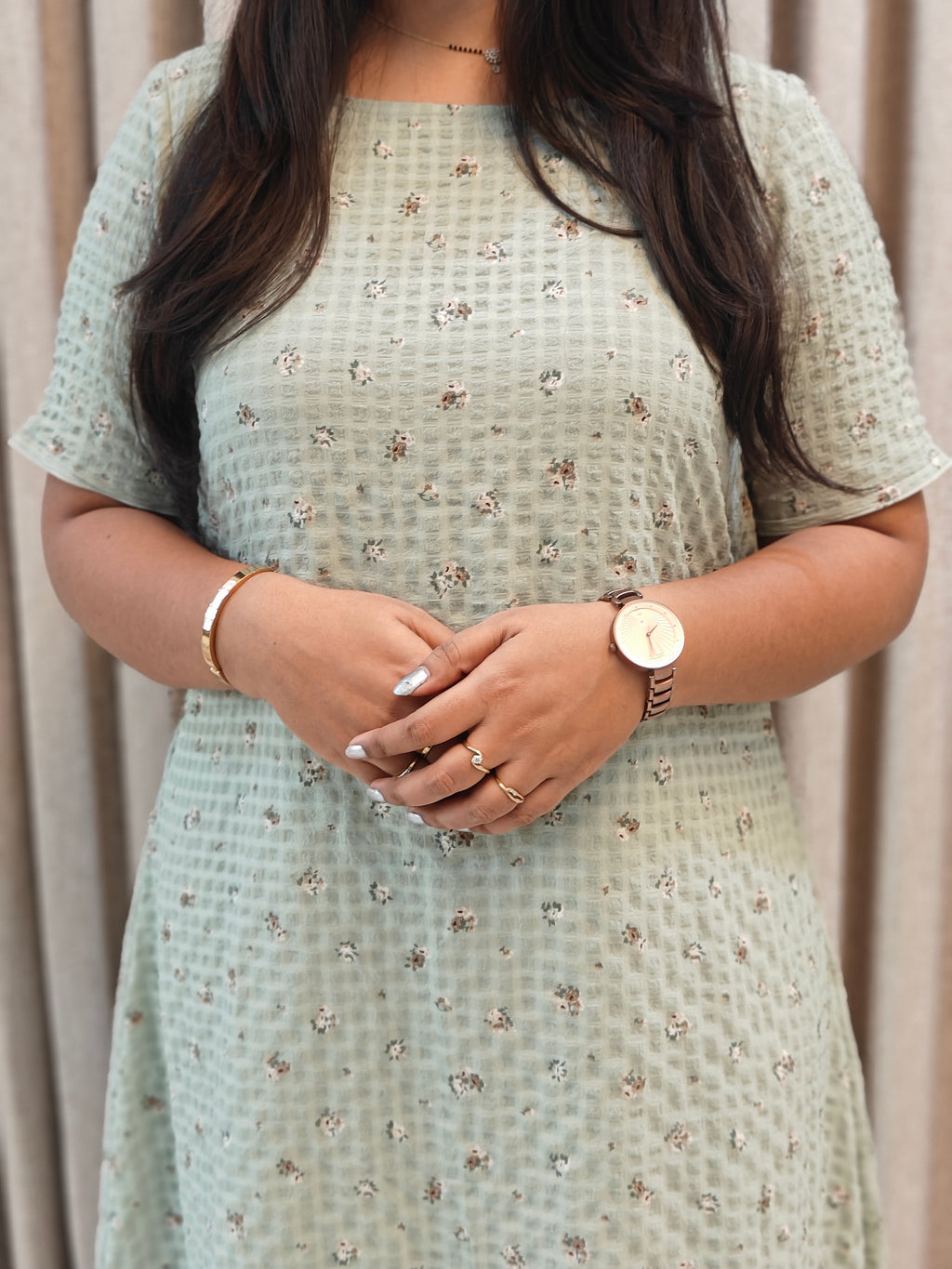 Pure Georgette A-Line Frock - Graceful Everyday Style
