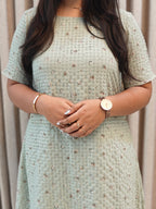 Pure Georgette A-Line Frock - Graceful Everyday Style