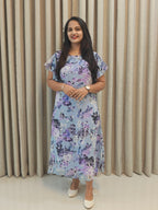 Pure Georgette A-Line Frock - Elegant Flowy Fit
