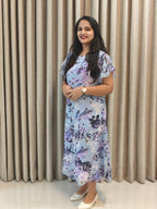 Pure Georgette A-Line Frock - Elegant Flowy Fit