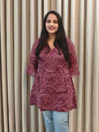 Floral Georgette Tunic Top -  Casual Wear