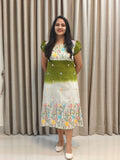 Premium Mul Chanderi A-Line Frock