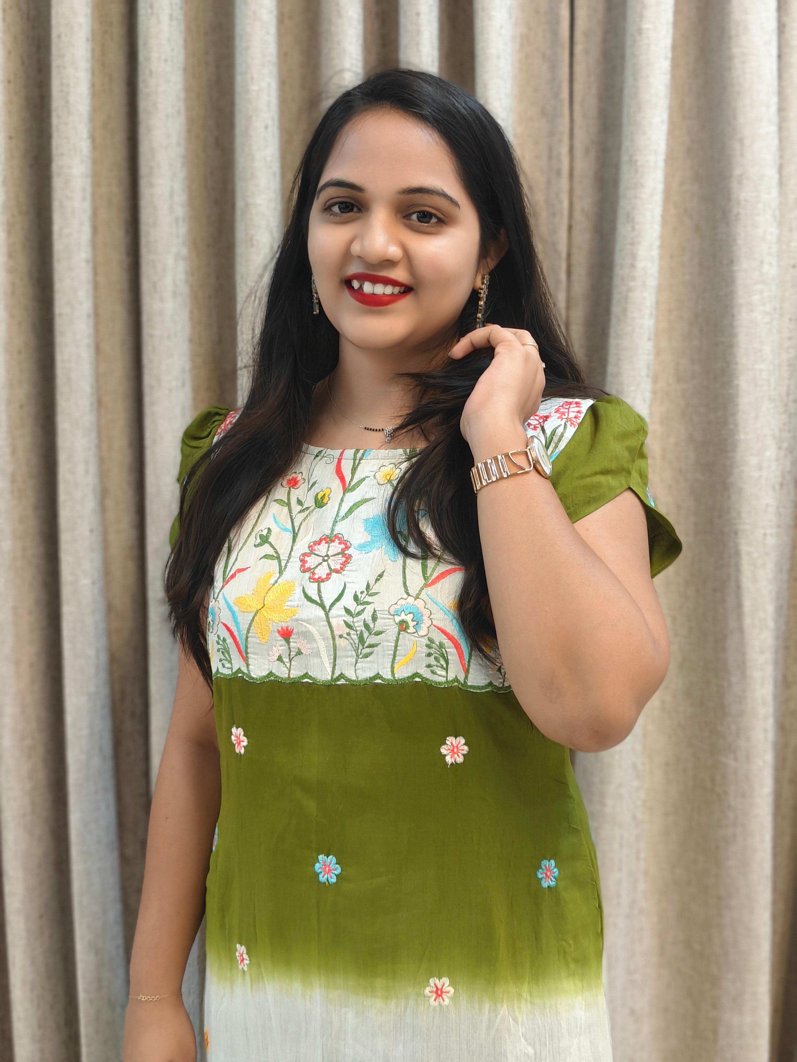 Premium Mul Chanderi A-Line Frock