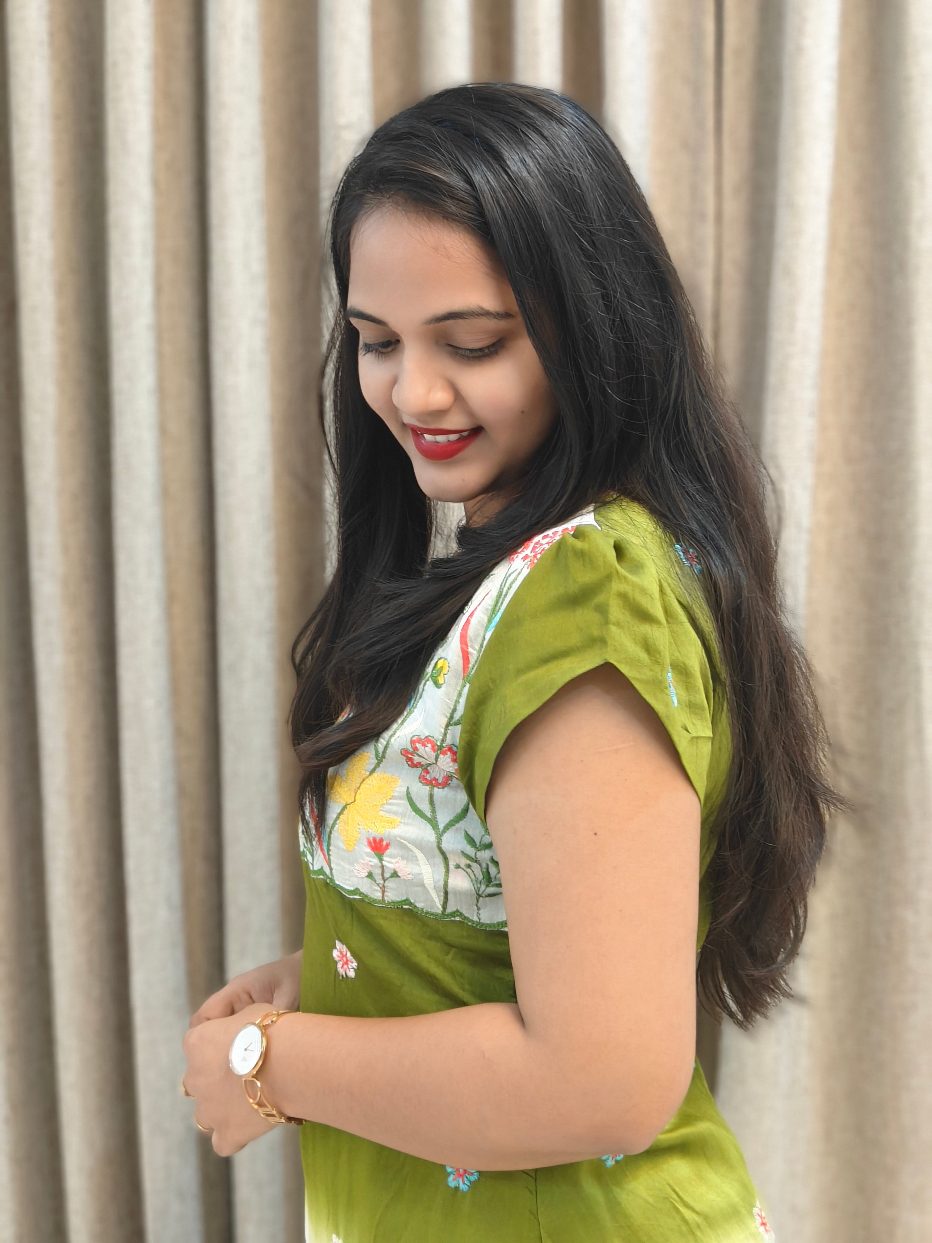 Premium Mul Chanderi A-Line Frock