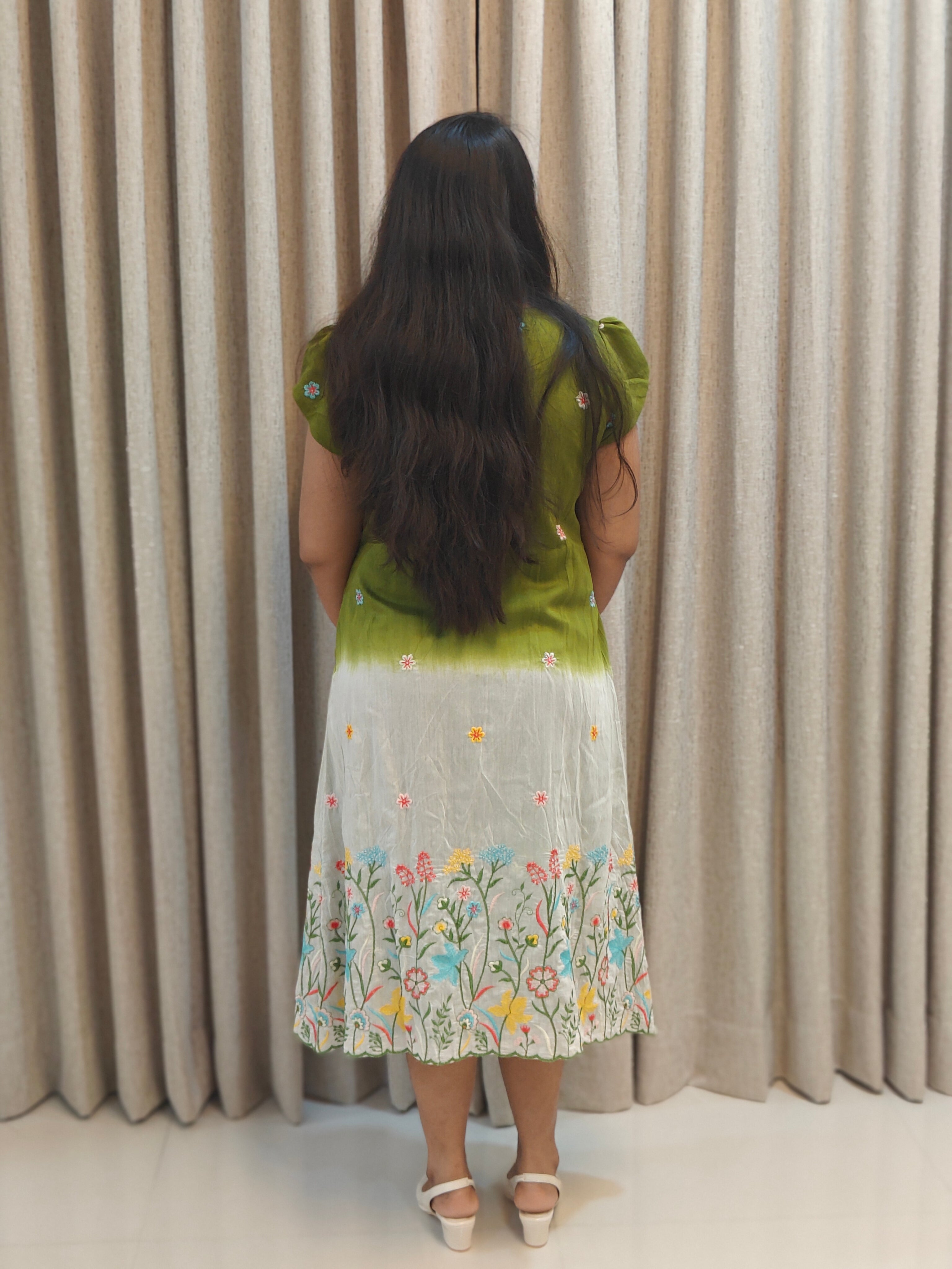 Premium Mul Chanderi A-Line Frock