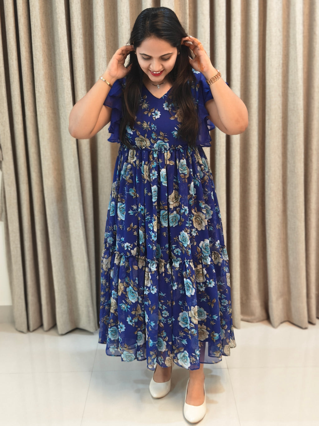 Premium Georgette Frock - Elegant Festive Wear
