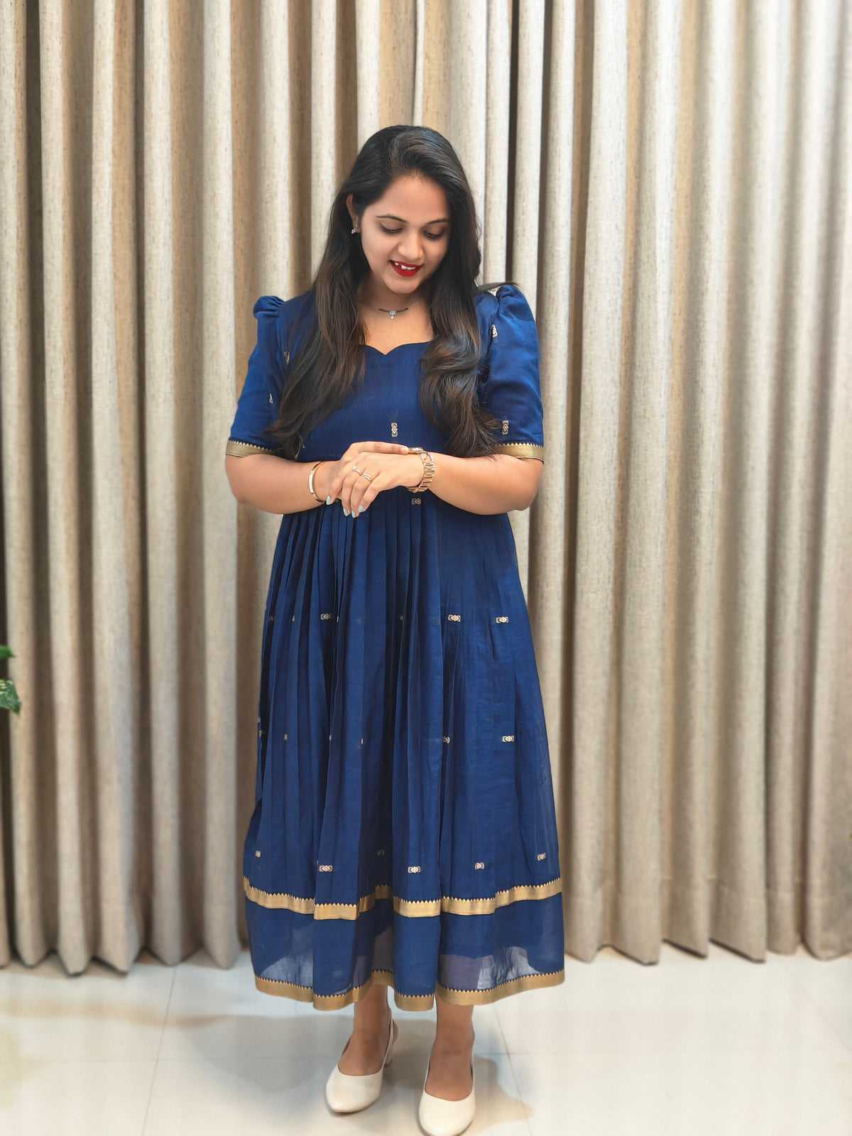 Narayanpet Mercerised Cotton Handloom Frock