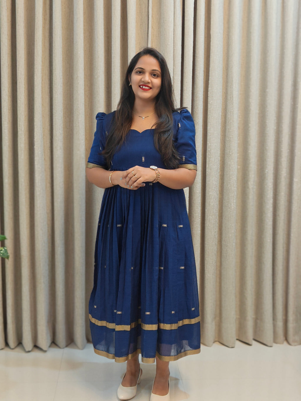 Narayanpet Mercerised Cotton Handloom Frock