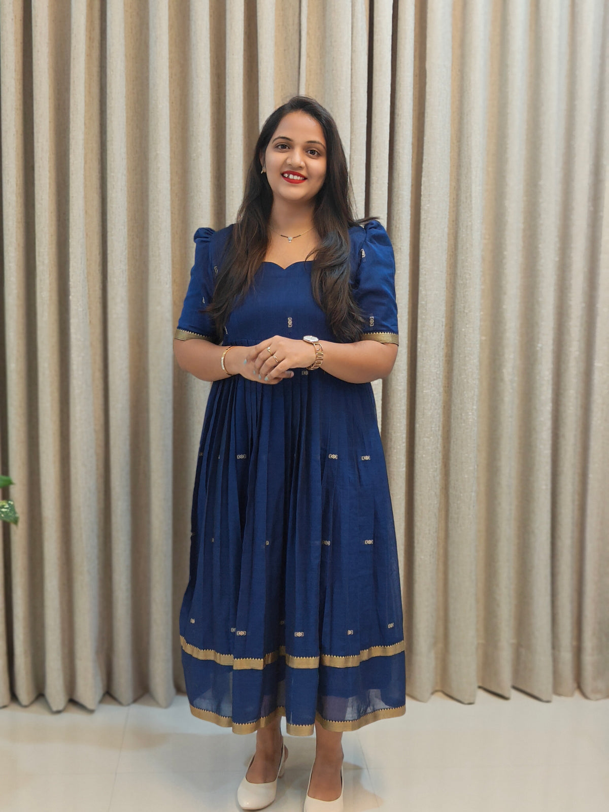 Narayanpet Mercerised Cotton Handloom Frock