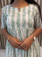 Pure Cotton Handblock Print Breastfeeding-Friendly Frock