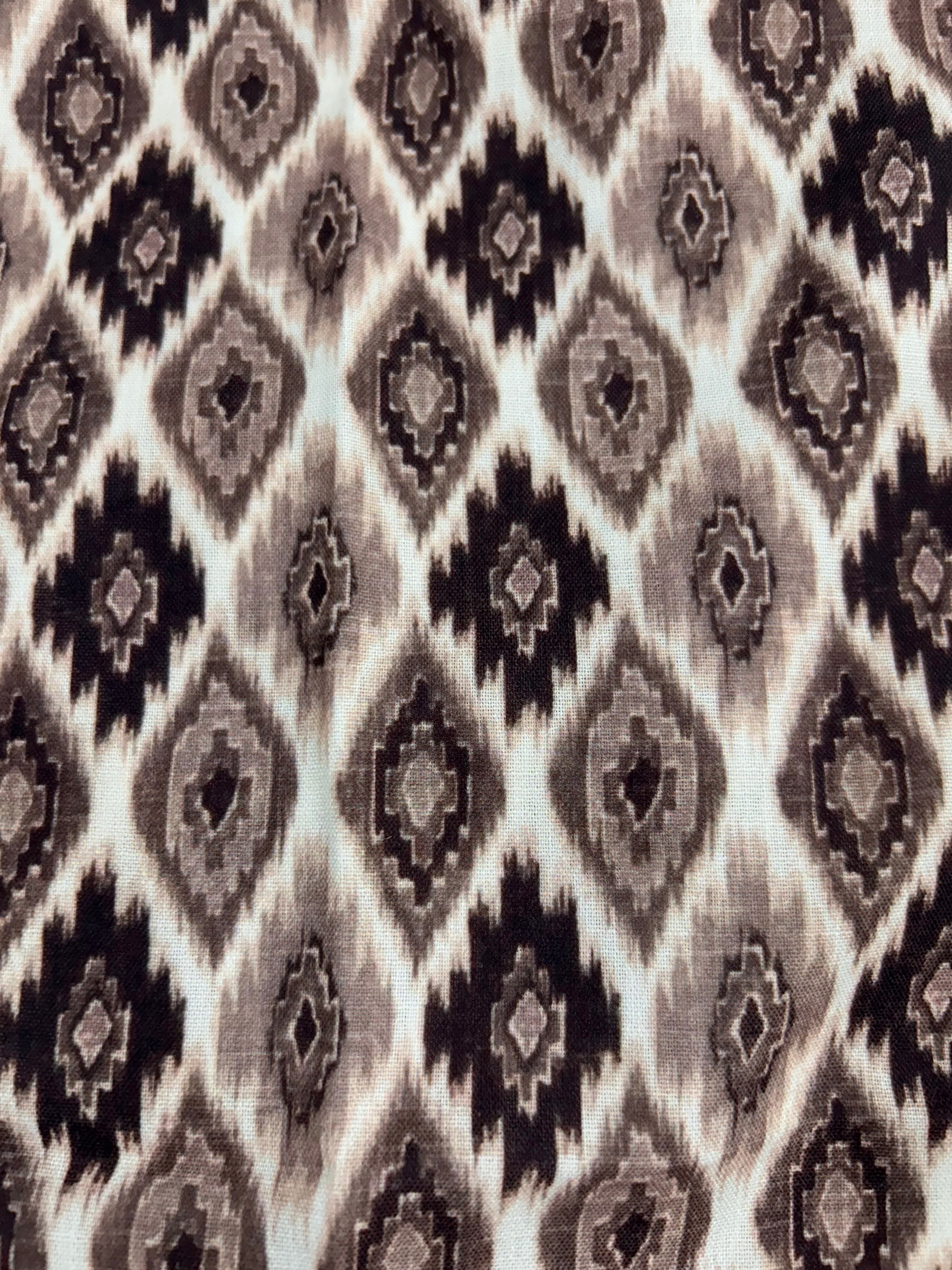 Premium Ikat Print Linen Cotton Shirt