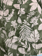 Premium Green Tropical Floral Shirt Pure Cotton