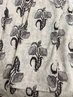 Premium Beige Printed Cotton Full-Sleeve Short Kurti