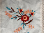 Pure Cotton White Kurti With Embroidary