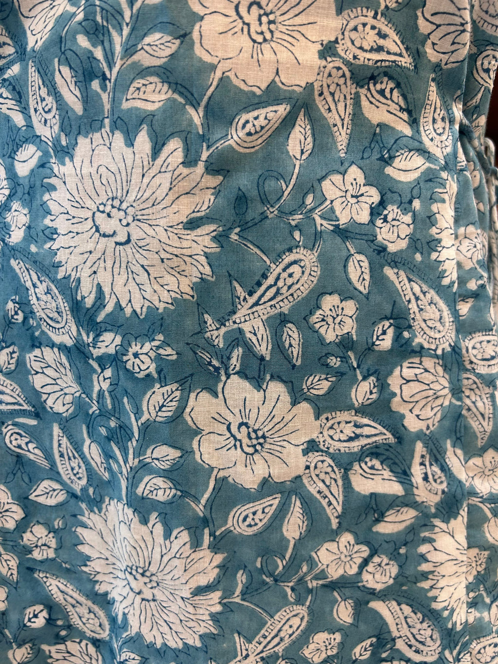 Handblock Print Cotton Tunic - Blue