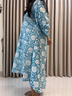 Handblock Print Cotton A-Line Asymmetric Frock
