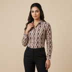 Premium Ikat Print Linen Cotton Shirt