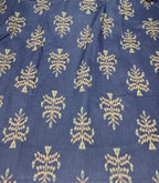 Premium Blue Printed Short Kurti - Square Neck Design with Side Slits