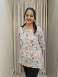 Handblock Print Mul Cotton Asymmetric Tunic