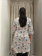Handblock Print Mul Cotton Asymmetric Tunic